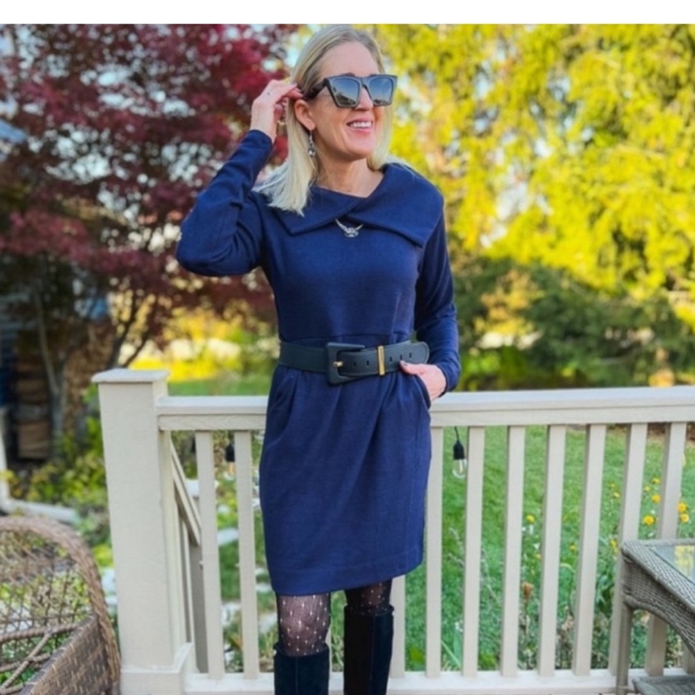 Cabi #4390 Classy Round Up Dress In Soft Knit Women’s Size: L - Picture 5 of 16